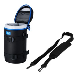 JJC Deluxe Objektiv Tasche mit 1 x Umhängeband, Wasserabweisend, Schwarz für Canon RF 600mm f/11 is STMm EF 70-200mm f/2.8passt Objektiv Durchmesser und Höhe unter 110 x 225mm (4.3 x 8.9”)