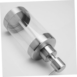 Ipetboom 2pcs Stainless Steel Lotion Bottles Refillable Pump Dispenser Transparent Containers for Shampoo Conditioner Cream Portable Toiletry Bottles