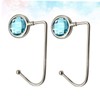 VILLFUL 2pcs Sky- Handbag Hooks Table Side Hangers for Purses