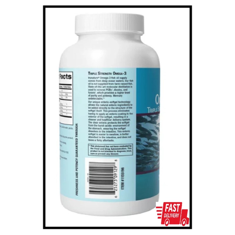 Trunature Triple Strength Omega-3 900 Mg., 200 Softgels - Clear