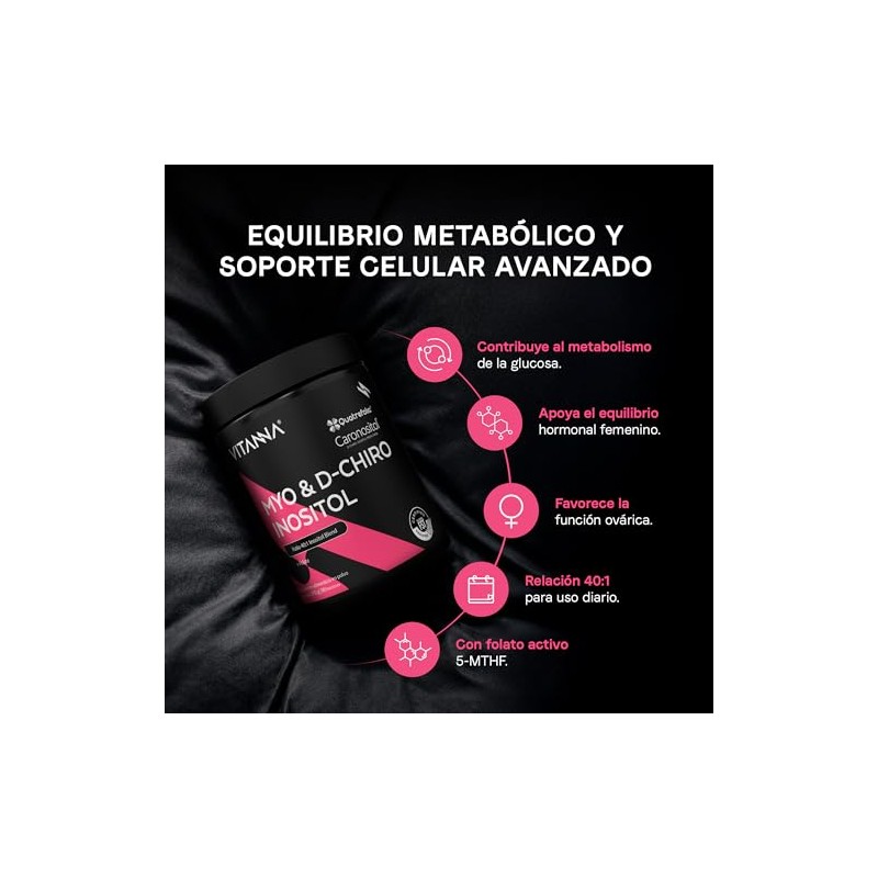 Inositol Polvo Myo Chiro Folato Mthf Caronositol Quatrefolic Apoyo Bienestar
