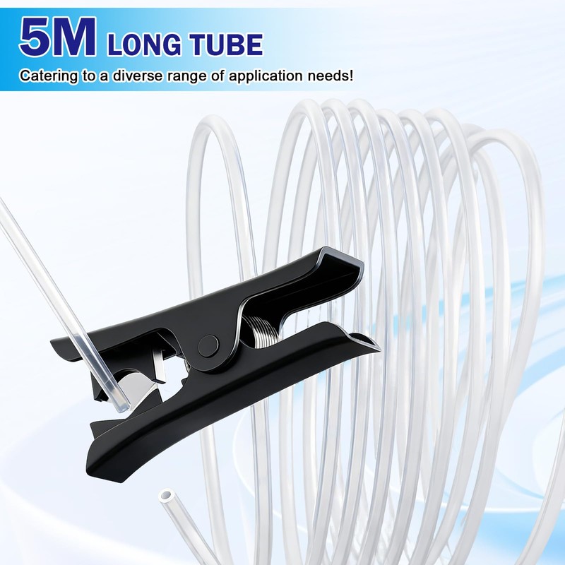 Asbrot 5M/16.4ft Ultra-Transparent 2.5mm ID×4mm OD Smooth PTFE Tube Compatible