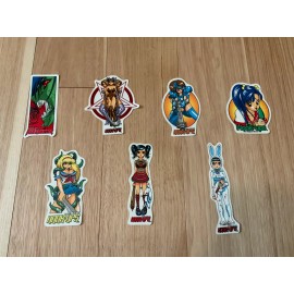 Hook-Ups Vintage Hook-Ups Skateboard Stickers - Tentacle School Girl