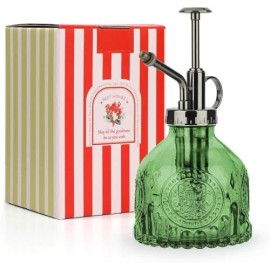 T4U Glass Plant Mister 200ml, Vintage Green Spray Bottle for Indoor Plants