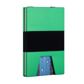 Lindenle Small Wallet Minimalist Card Holder Aluminum Card Case Womens Slim Front Pocket Wallet Mens Money Clip(Green)