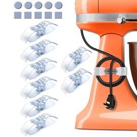 Appliance Cord Organizer for Kitchen Appliances Stick On Cable Winder Keeper, Hook Clip for Kitchenaid Mixer, Home Gadget Accessories for Easy Storage and Organization(8PCS)