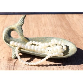 Cast Iron Rustic Verdigris Sperm Whale Trinket Coins Jewelry Tray Dish Decor