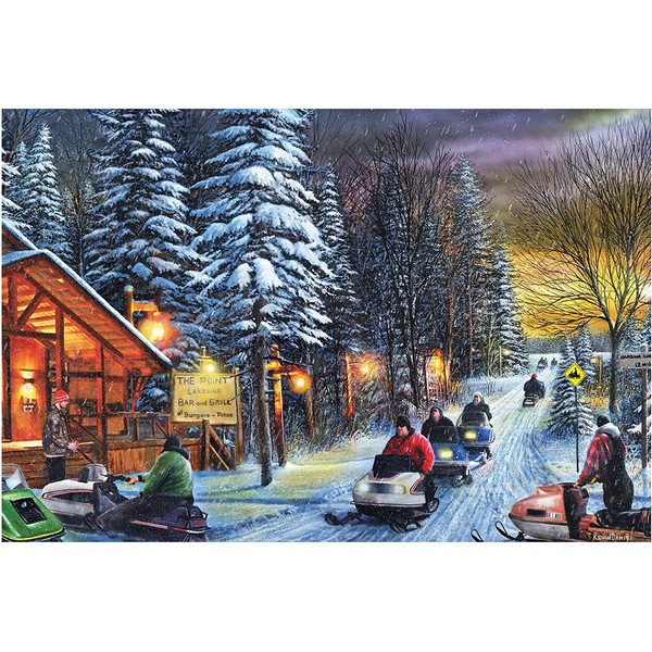 River's Edge Products LED Art 24in x 16in - Art-Snowmobiles