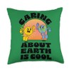 The Instant Message Caring About Earth is Cool Throw Pillow,
