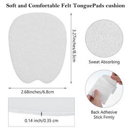 Hpmjz 6 Pairs Large Felt Shoe Tongue Pads White Tongue Pads Cushion Soft Self-Adhesive Shoe Inserts Non Slip Felt Shoes Pad for Men Women Large Size Comfort