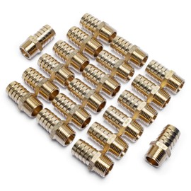 LTWFITTING No Lead Brass Barbed Fitting Coupler/Connector 3/4" Hose Barb x 1/2" Male NPT Fuel Gas Water (Pack of 20)