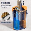 Mop and Bucket Set with Wringer, 3-Tank Flat Mop and