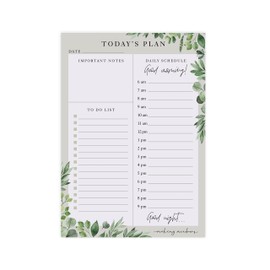 Making Meadows | Botanical Daily Planner Pad | A5 Tear Off Day Planning Pad Notepad with To Do List & Daily Schedule | 50 Undated Sheets & 100gsm Paper | Premium Stationery