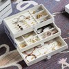 DOTOTO Acrylic Jewelry Organizer with 3 Drawers, Stackable Jewelry Holder