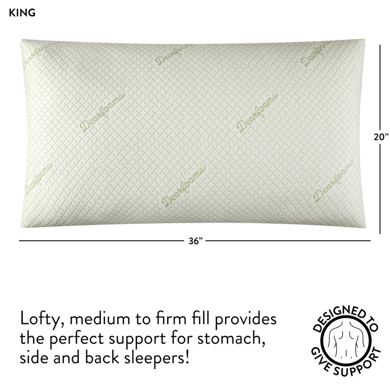 Dearfoams Bed Pillows - Standard/Queen Size - Set of 2