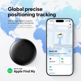 Mini GPS Tracker for Vehicles - Real-Time Tracking Car Tracker, Hidden Magnetic Car Tracker Device, No Monthly Fee/No Subscription/No SIM Required, Global Coverage Location for Cars, Kids, Pets