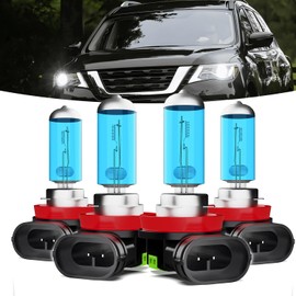 TTDBDAN Halogen Headlights Fit For Nissan Pathfinder 2017-2020 Headlight Bulbs,H11/H8/H9 High Beam + H11/H8/H9 Low Beam Bright Front Car Lights,Plug And Play,Pack of 4 (Nissan Pathfinder 2017-2020)