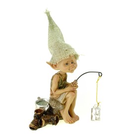 VOGLER Joh. Vogler GmbH Pixie Fishing Tin Petri Heil 12 cm Figure Dwarf Fairy Mythical Creature Gnome