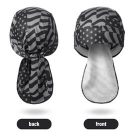 Chuangdi 3-Piece Suction Cap Quick-Drying Men's and Women's Pirate Hats Prefer Stars and Stripes Hats (Black and Grey Style)