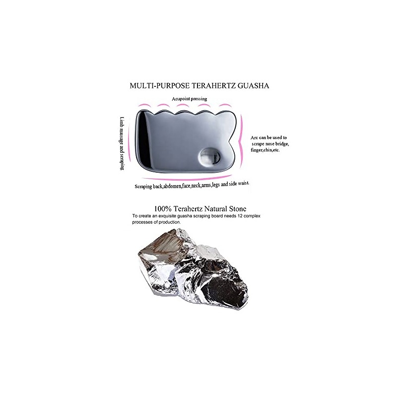 Terahertz Stone Gua sha Scraping Massager Lymphatic Drainage Energy Beauty