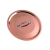 Pentole Agnelli Copper Induction Flat Lid With Steel Bridge, Diameter