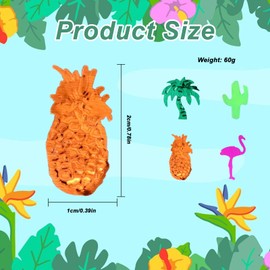 60g Tropical Decorations Confetti Hawaiian Glitter PVC Confetti Flamingo Sprinkles Confetti Pineapple Table Confetti Multicolor Metallic Scatters Foil Confetti for Birthday Wedding Summer Supplies