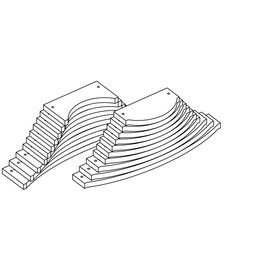 Woodhaven 5465 3/8" Thick Baltic Birch Arched Door Templates, for 5" to 18" Doors, Made in The USA