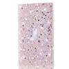 YNQIZKI Pink Glitter Light Switch Cover - Sparkling Wall Plate
