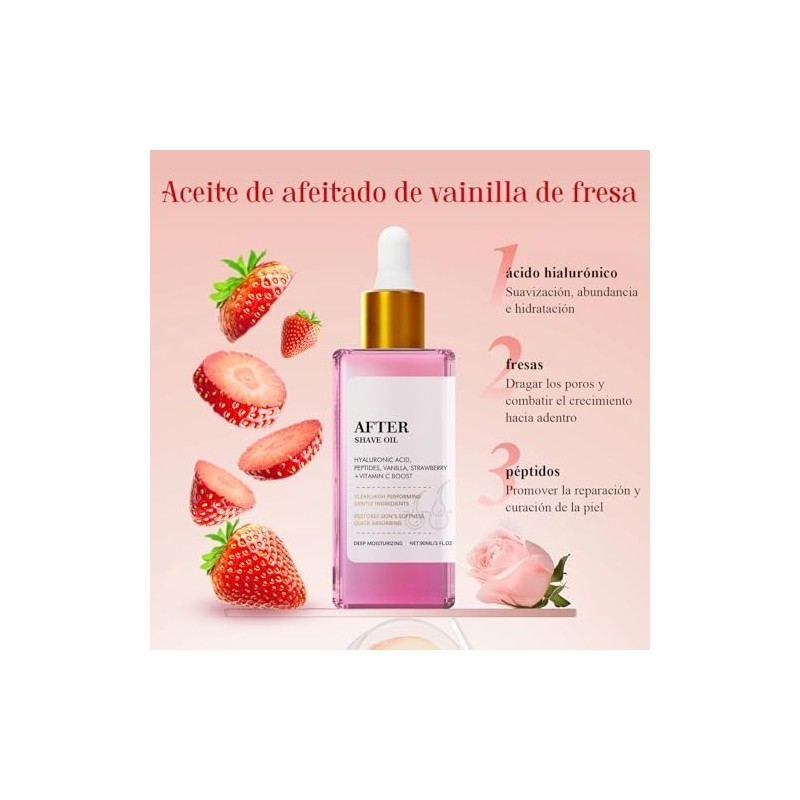 MUBILL Aceite de Fresa para Después del Afeitado 2PCS Suavidad