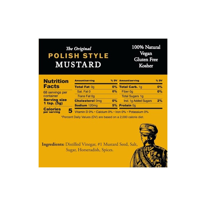 Pilsudski's Brand Mustard - 12oz Squeeze Bottle, Perfect condiments for