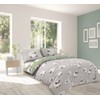 Grey Fluffy Sheep Single Duvet Cover Set Reversible PolyCotton Bedding