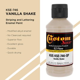 Custom Shop KSE746-QP Vanilla Shake - EZ Flow Pinstripe & Lettering Enamel Paint - 4 Ounce