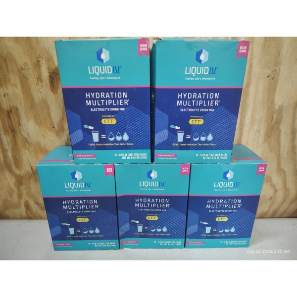 Liquid Iv 5 boxes of Liquid IV Passion Fruit Electrolyte