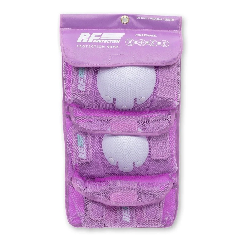 Set De Protección Para Patinaje Rollerface Lila/blanco