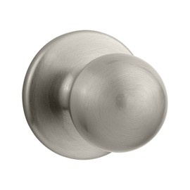 Kwikset Polo Interior Passage Door Knob, Handle For Closet and Hallway Doors, Non-Locking Doorknob in Satin Nickel, with Microban Protection