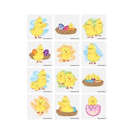 72 Easter Temporary Transfer Tattoos kid's Body Art Party Favors