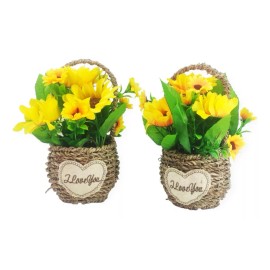 Decorando Arreglo Planta Flor Artificial Con Maceta