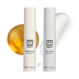 U Beauty - The U Beauty Duo - Resurfacing Compound & SUPER Hydrator Set - Vitamin C & E, Retinol, Hyaluronic Acid - Moisturizing Face Serum Duo for Smooth, Hydrated and Softer Skin, Set of 2 0.5 fl oz