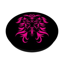 Pink Lion Tribal Tattoo Art