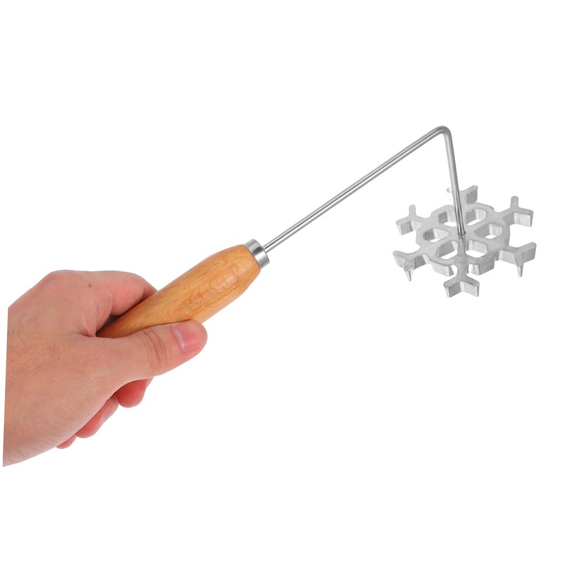 ABOOFAN 1 Set Snowflake Timbale Iron with Ergonomic Handle Deep