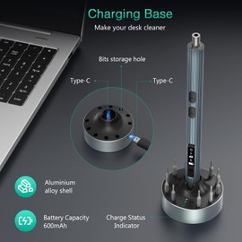 ORIA 53 in 1 Precision Electric Screwdriver, Electric Screwdriver with Digital Screen, Mini Cordless Screwdriver Repair Kits with Charging Station, 4 Speeds Adjustable, for Watch, Camera, Laptop