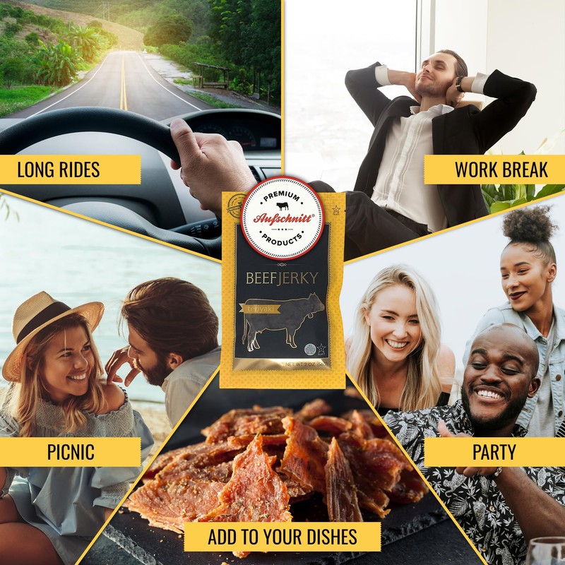 Aufschnitt Grass Fed Beef Jerky - Low Sodium, Certified Kosher