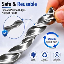 25 Pack Helical Wall Ties, 16" x 1/4" Stainless Steel Helical Stitching Bars for Crack Repair Structural Reinforcement, Easy Install for Masonry Brick Walls Long Lasting Stability