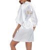 Xuepelit Bride Dressing Gown Women's Kimono Satin Bathrobe Lightweight Japanese