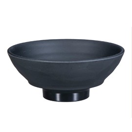 Takano Create M-77 Rice Bowl, Shallow Type, Melamine Resin, Made in Japan, Dishwasher Safe, Japanese Food, Tableware, Lightweight, Black