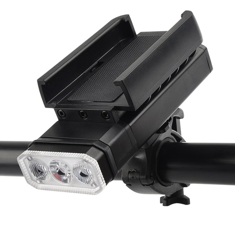 Bike Light 3LED USB Rechargeable Rotatable Headlight with Power Display