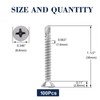 #10 x 1-1/2" Sheet Metal Screws 100Pcs 410 Stainless Steel