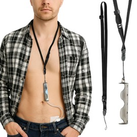 Ablefector PD Catheter Holder for Shower, Compatible with Baxter 5C4482 & 5C4483, Adjustable Peritoneal Dialysis Catheter Holder, Secure PD Dialysis Accessories - Black