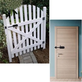 Heluok 10Inch Slide Bolt Latch Black, Heavy Duty Barrel Bolt Latch with Padlock Hole, 304 Stainless Steel Sliding Bolt Gate Latch, Thickened Door Lock Hardware for Fence/Barn/Shed