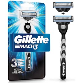 Rastrillo Gillette Mach3 con 2 repuestos